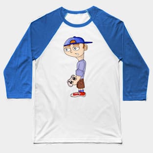 Boy holding a video game controller Baseball T-Shirt